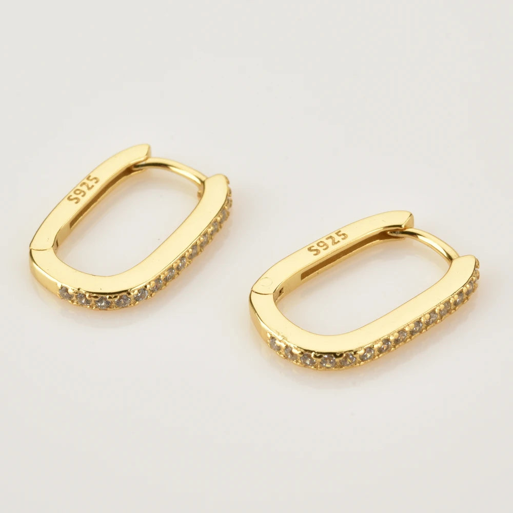 6.5mm Inlaid Oval Hoops Vow Jewelry