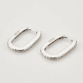 6.5mm Inlaid Oval Hoops Vow Jewelry