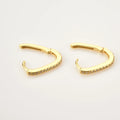 6.5mm Inlaid Oval Hoops Vow Jewelry