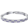 Alternating Double Row Tennis Bracelet Vow Jewelry