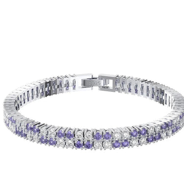 Alternating Double Row Tennis Bracelet Vow Jewelry