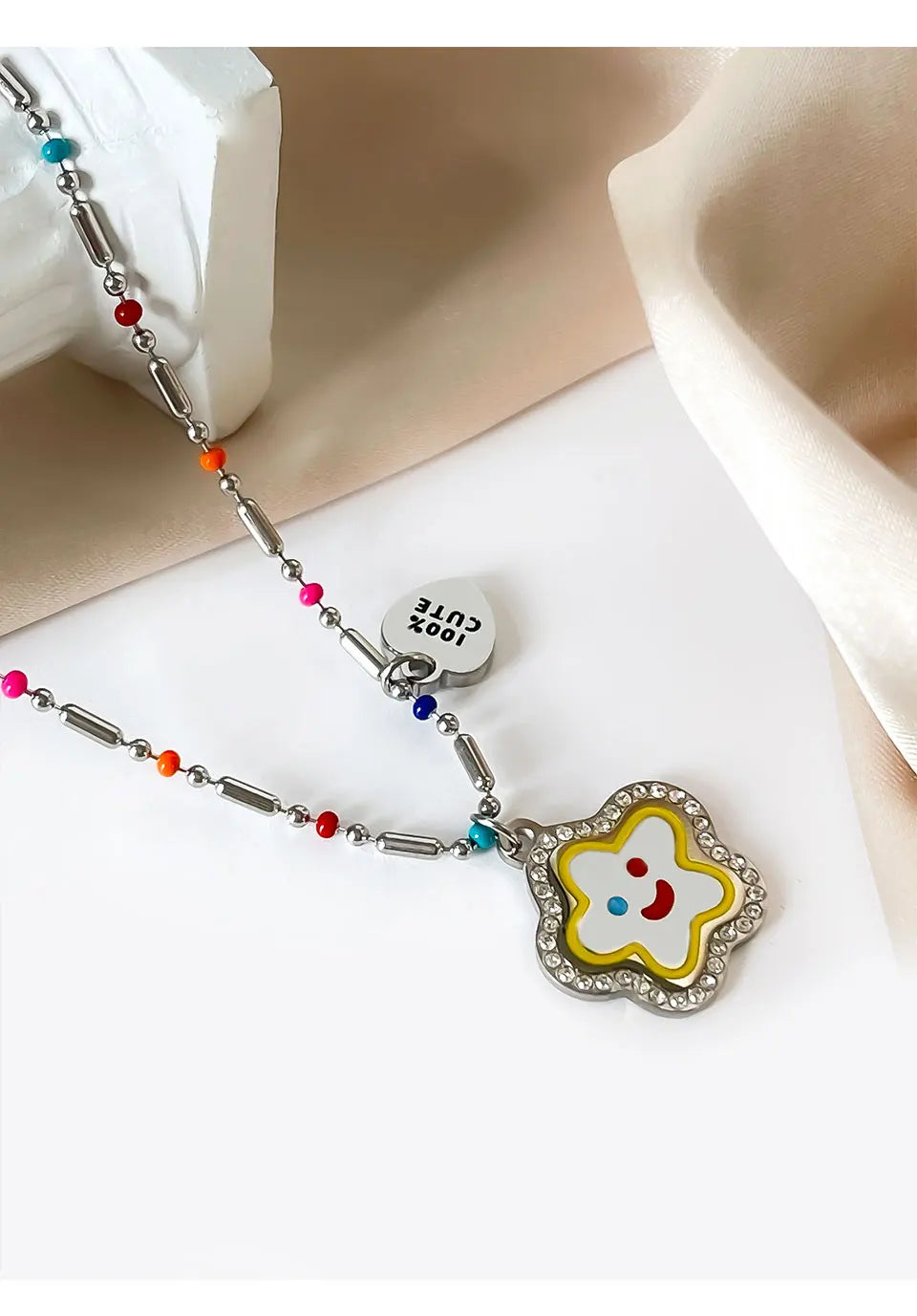 Beaded Rainbow Star Necklace Vow Jewelry