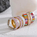 Colorful Emerald Cut Rings Vow Jewelry