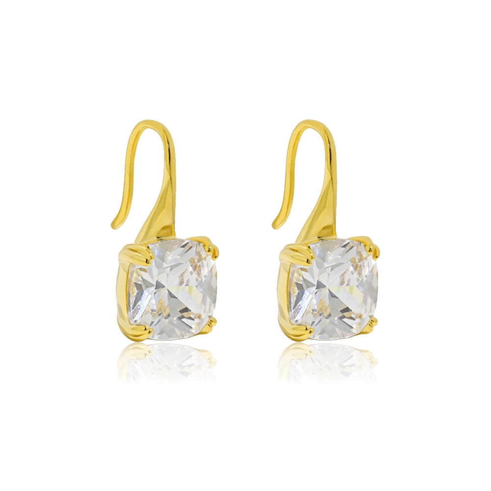 Crystal Drop Square Earrings Vow Jewelry