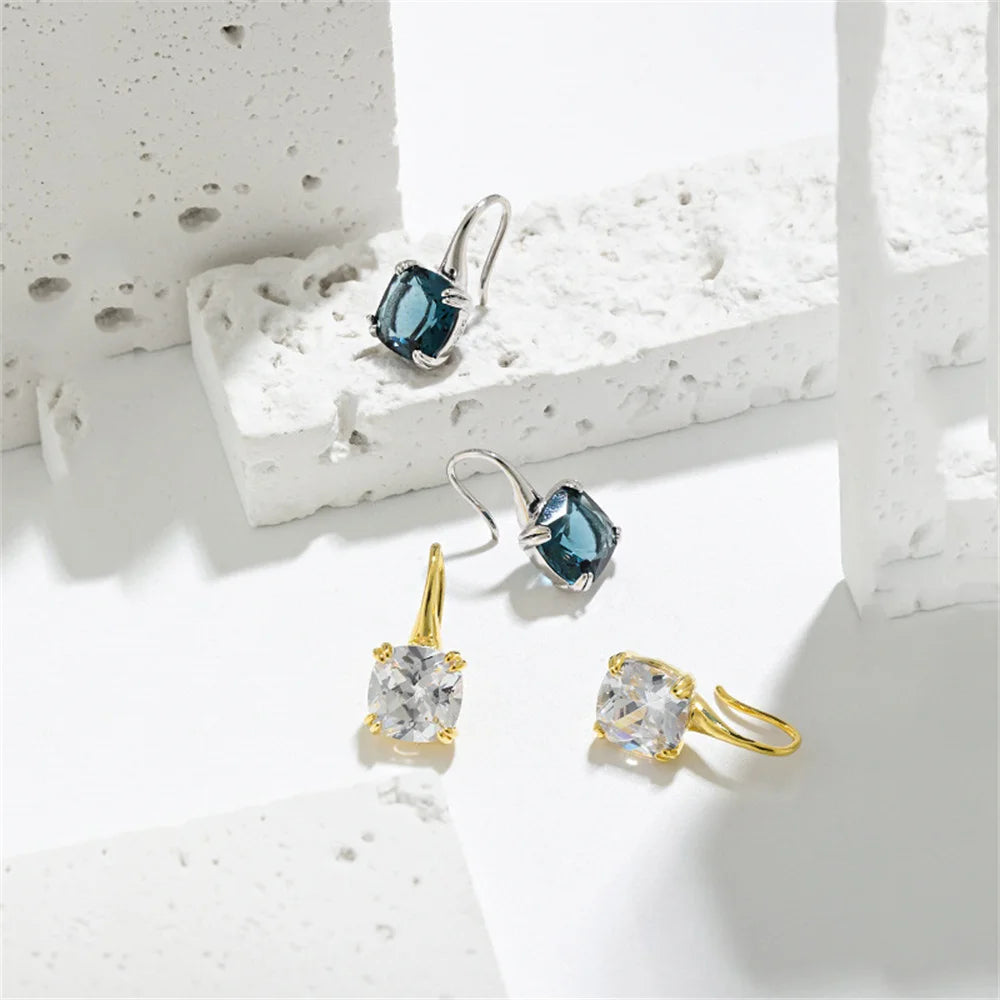 Crystal Drop Square Earrings Vow Jewelry