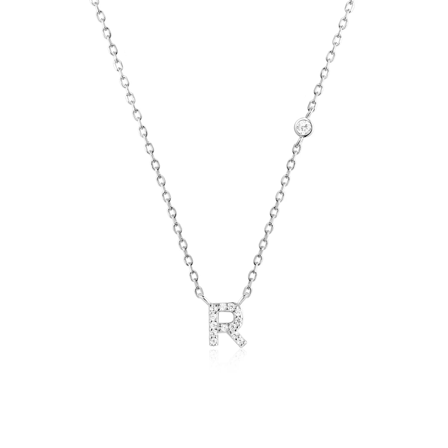 Crystal Letter Necklace Vow Jewelry