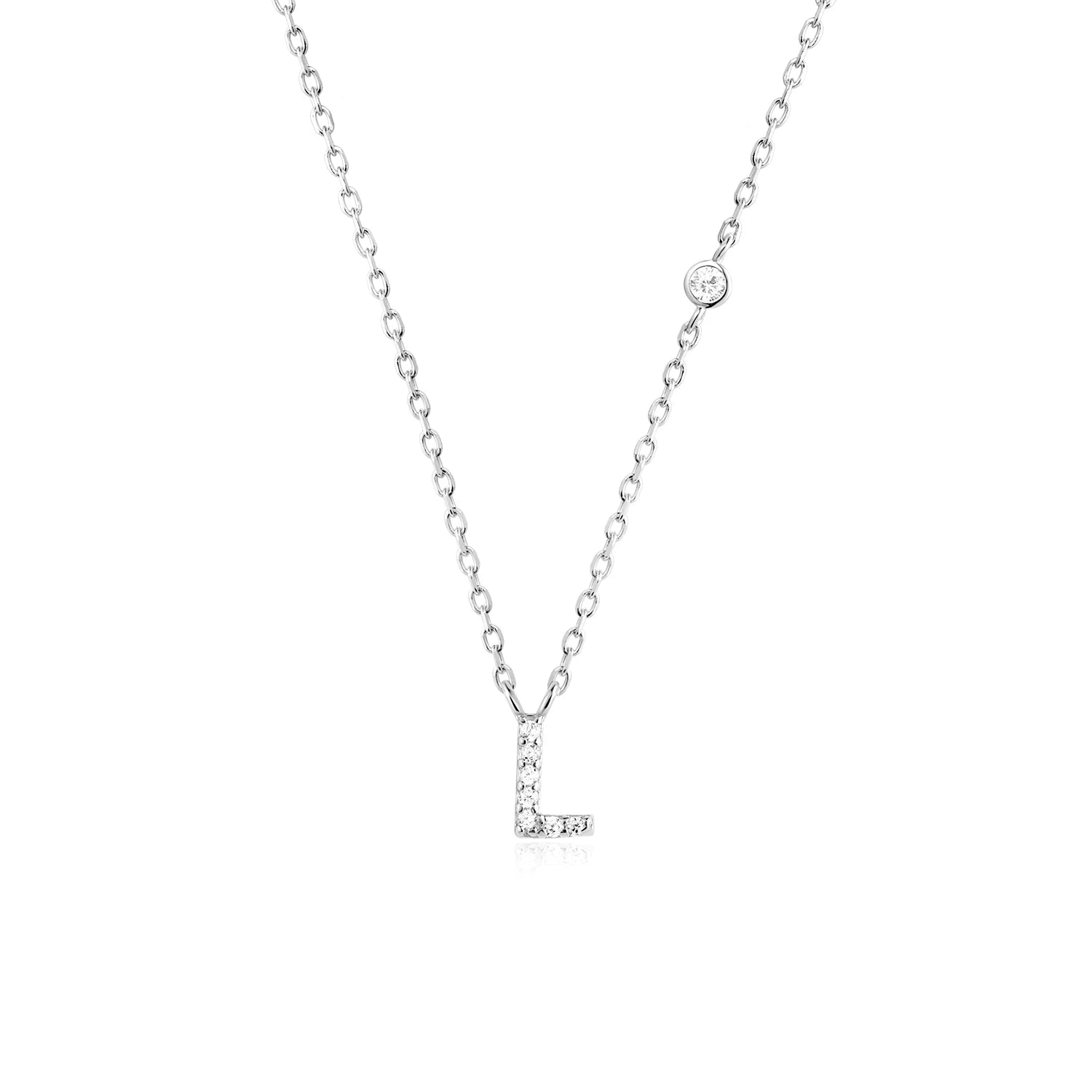 Crystal Letter Necklace Vow Jewelry