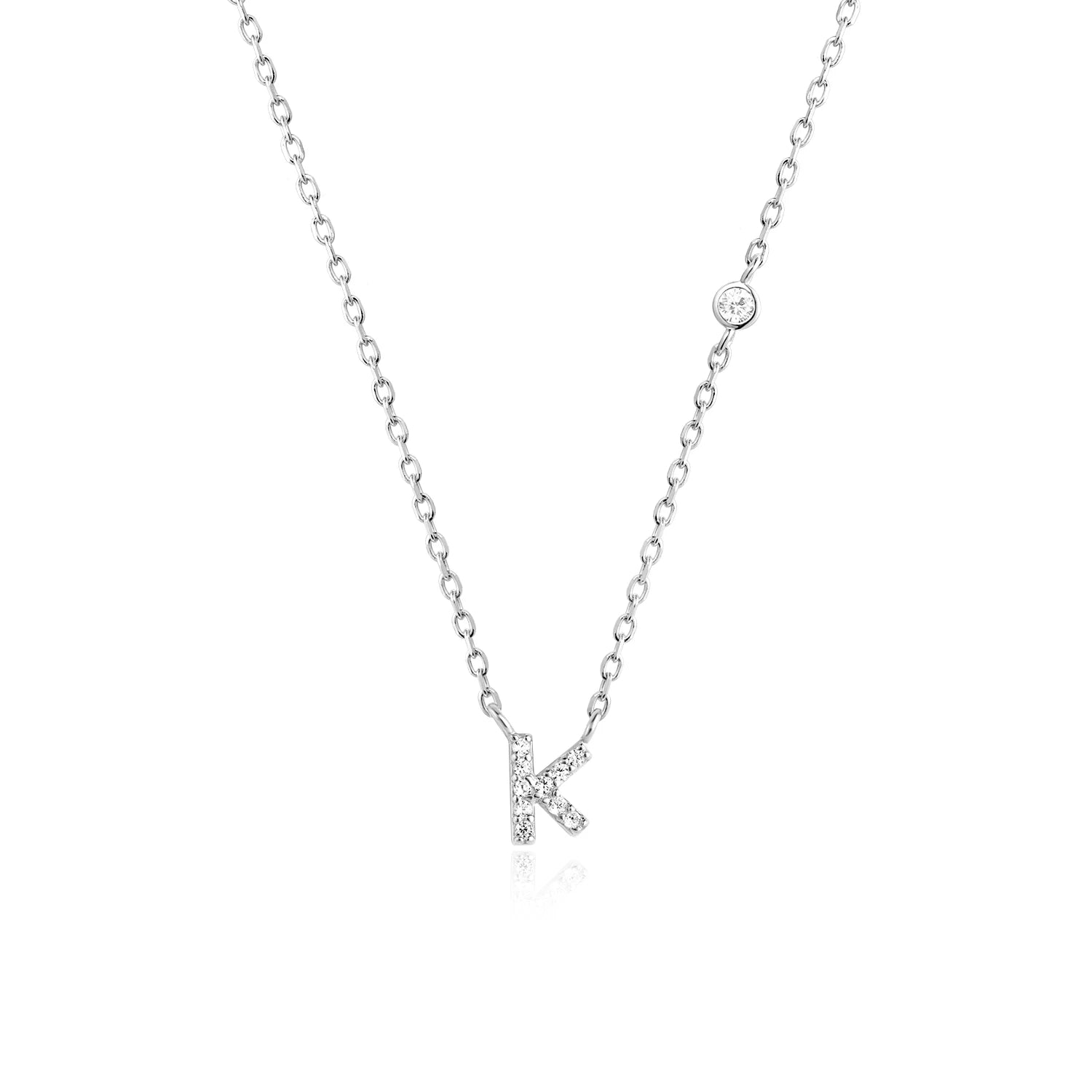 Crystal Letter Necklace Vow Jewelry