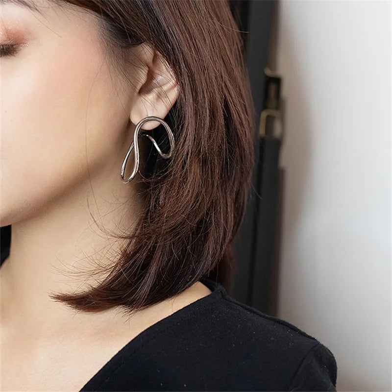 Curve Irregular Earrings Vow Jewelry