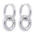 Double Hoop Drop Earrings Vow Jewelry