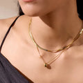 Double Layer Water Drop Necklace Vow Jewelry