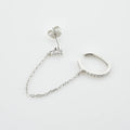 Ear Cuff With Chain and Stud Vow Jewelry