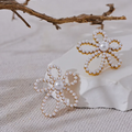 Elegant Pearl Flower Earrings Vow Jewelry