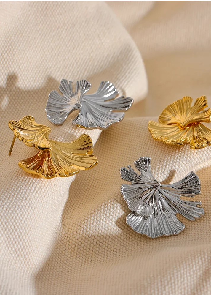 Ginkgo Leaf Earrings Vow Jewelry