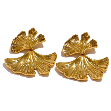 Ginkgo Leaf Earrings Vow Jewelry