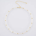 Gold Pearl Beaded Necklace Vow Jewelry