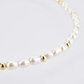 Gold Pearl Beaded Necklace Vow Jewelry