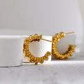 Gold Ripple Earrings Vow Jewelry