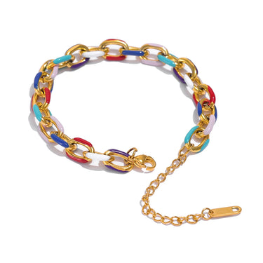 Rainbow Enamel Chain Set