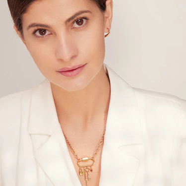 Charm Lock & Key Pendant Necklace