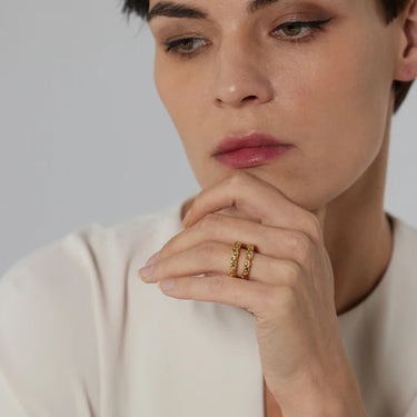 Double Hammered Ring