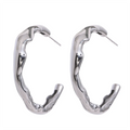 Irregular C Shape Hoop Earrings Vow Jewelry