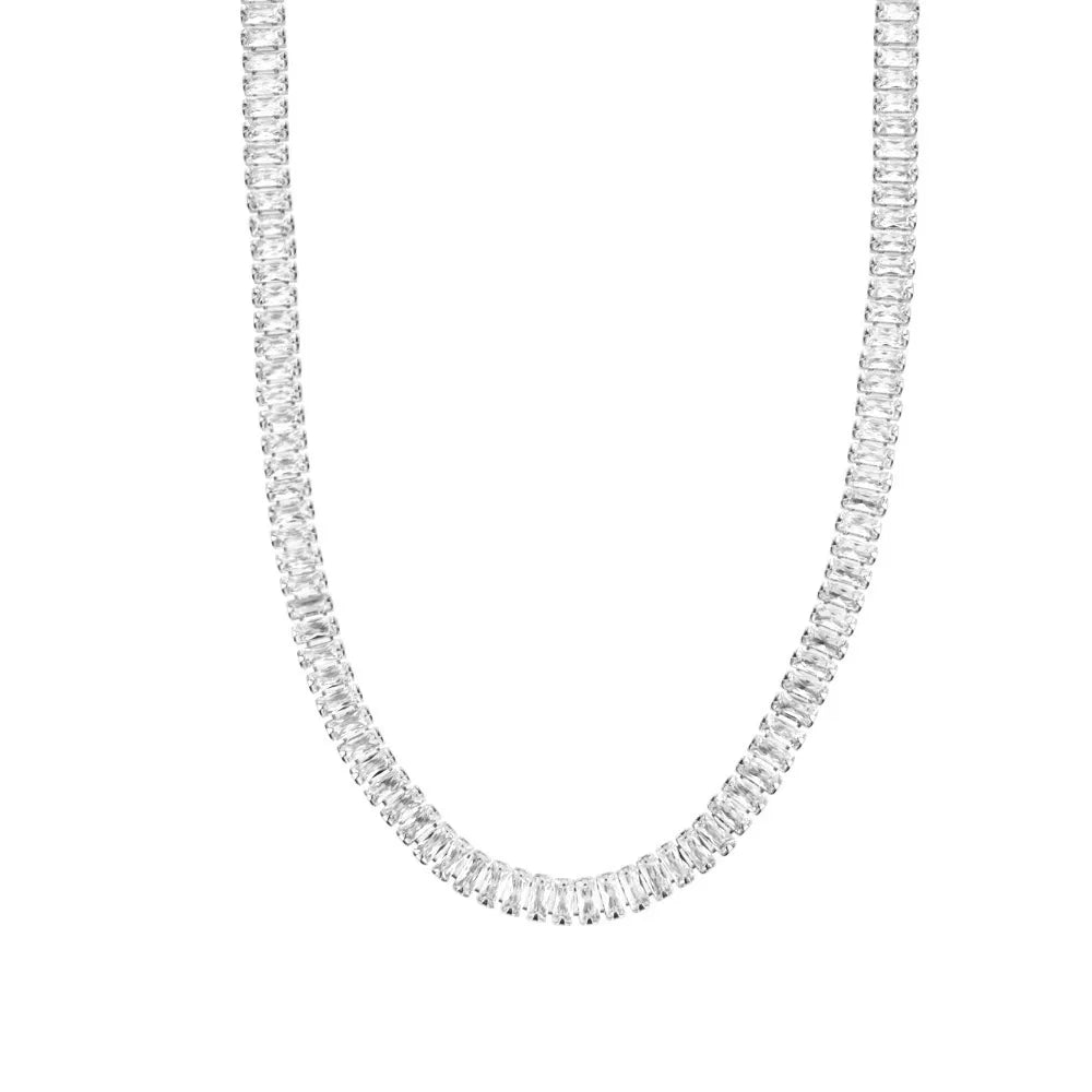 Long Emerald Cut Necklace Vow Jewelry