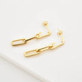 Long Paperclip Diamond Earrings Vow Jewelry