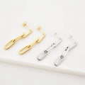 Long Paperclip Diamond Earrings Vow Jewelry