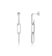 Long Paperclip Diamond Earrings Vow Jewelry