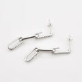 Long Paperclip Diamond Earrings Vow Jewelry