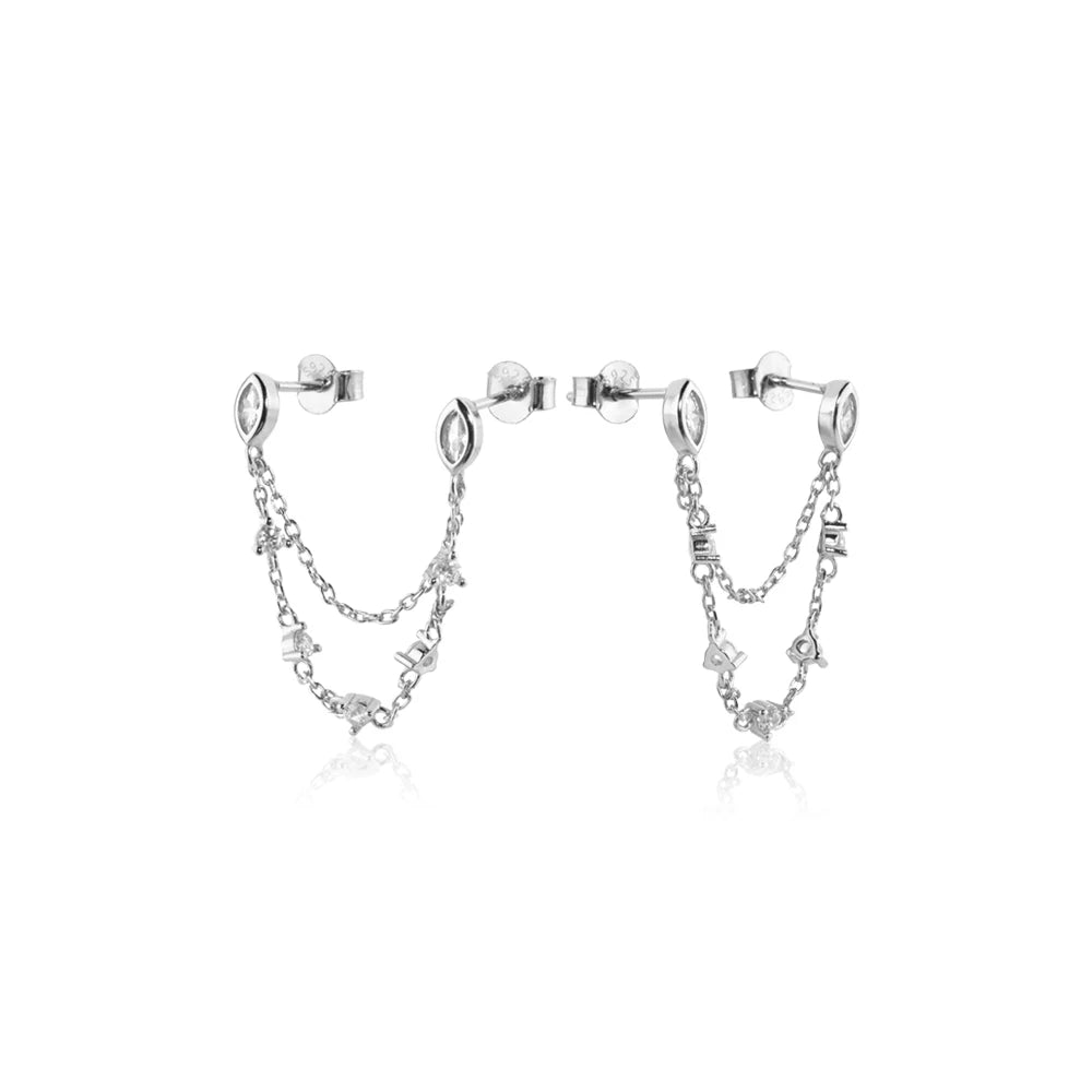 Ovals Chain Earrings Vow Jewelry