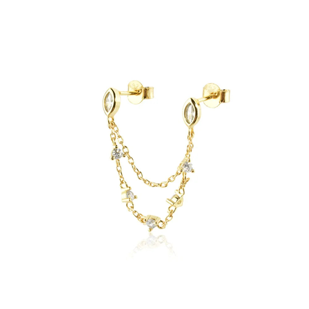 Ovals Chain Earrings Vow Jewelry