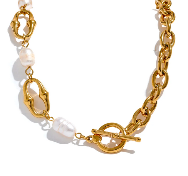 Pearl Chain Necklace & Bracelets Vow Jewelry