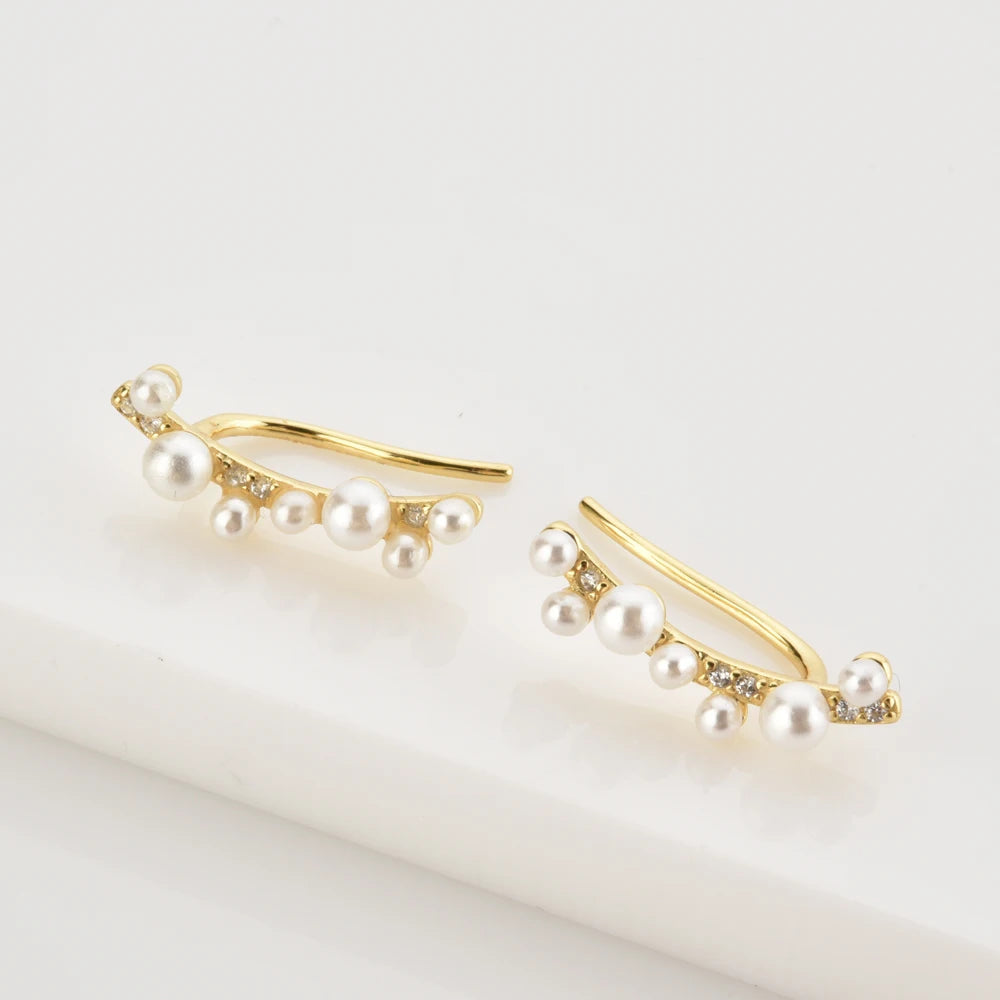 Pearl Climber Ear Bar Vow Jewelry