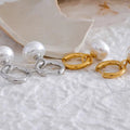 Pearl Drop Hoop Earrings Vow Jewelry