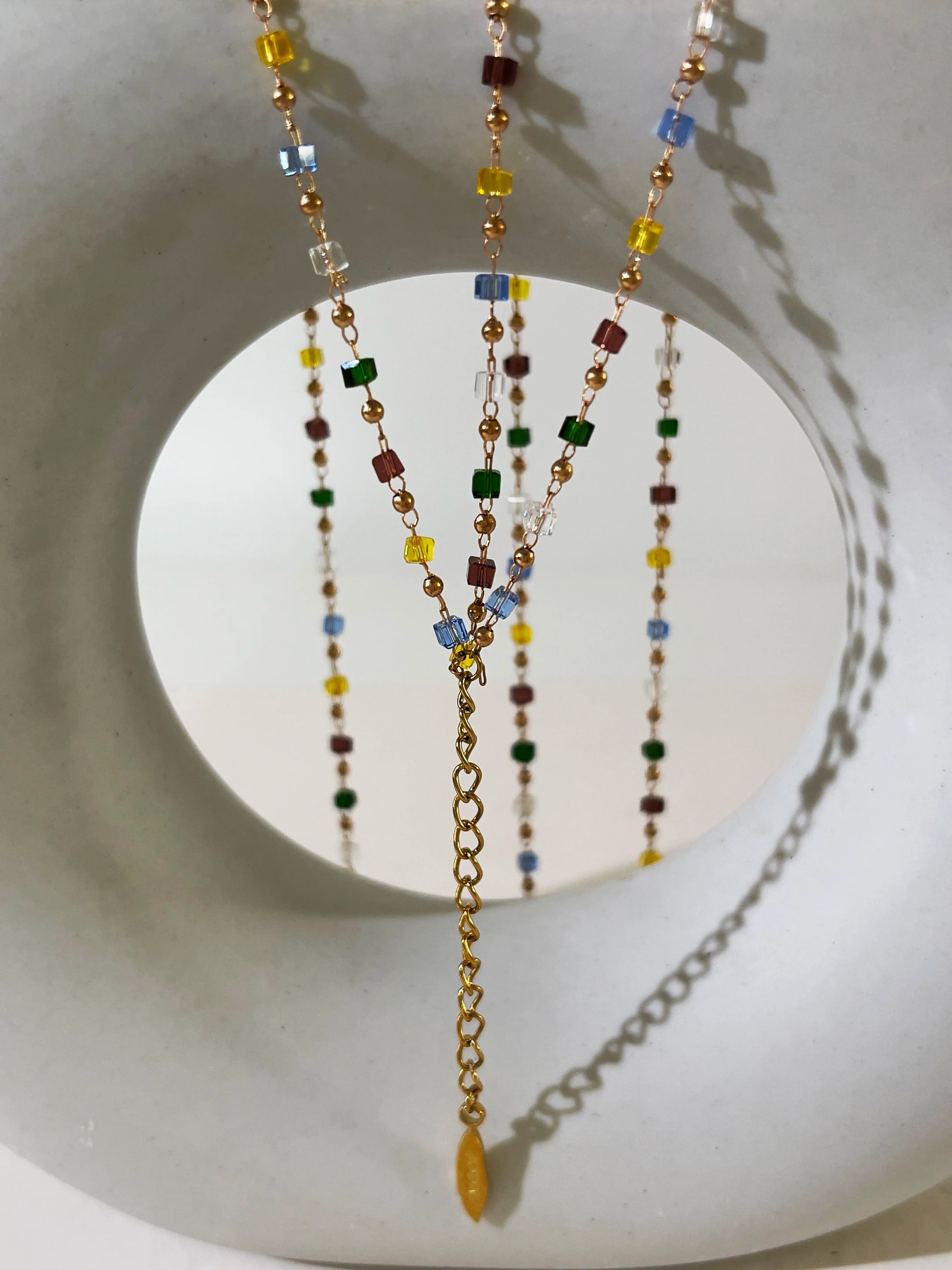 Rainbow Beaded Multi Necklace Vow Jewelry