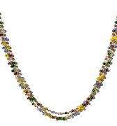 Rainbow Beaded Multi Necklace Vow Jewelry