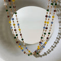 Rainbow Beaded Multi Necklace Vow Jewelry