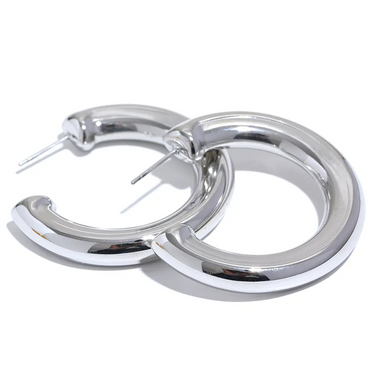 Regular C Hoop Earrings Vow Jewelry