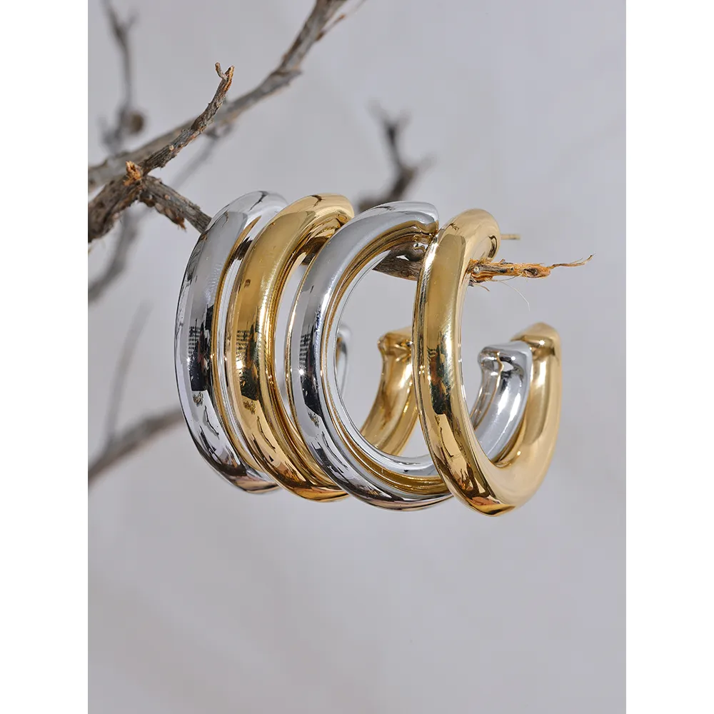 Regular C Hoop Earrings Vow Jewelry