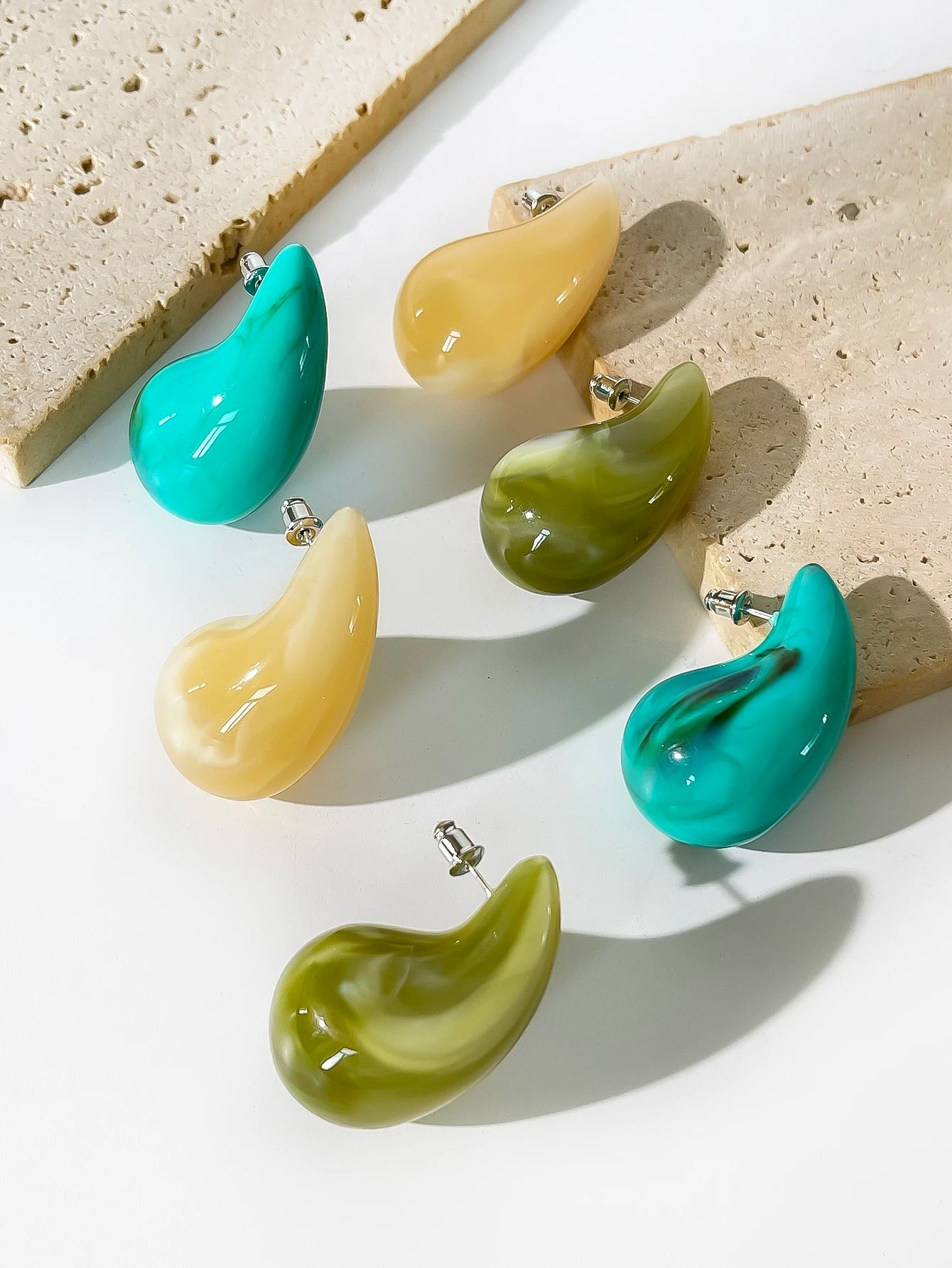 Resin Multicolor Waterdrop  Earrings Vow Jewelry