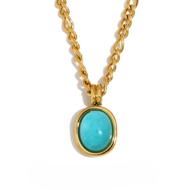 Blue Stone Pendant Necklace