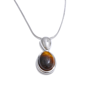 Tiger Stone Pendant Necklace