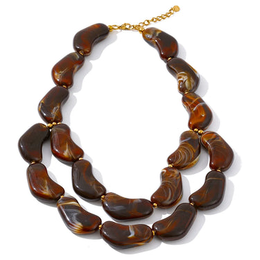 Beaded Chip Layered Necklace