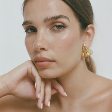 Gold Triangle Earrings