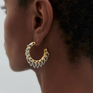 C Shaped Interlocking Earrings
