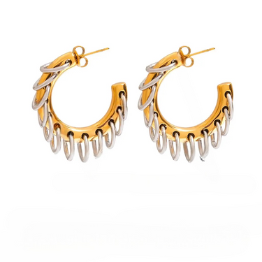 C Shaped Interlocking Earrings