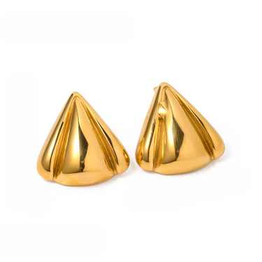 Gold Triangle Earrings