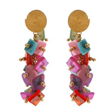 Colorful Bohemia Shell Drop Earrings